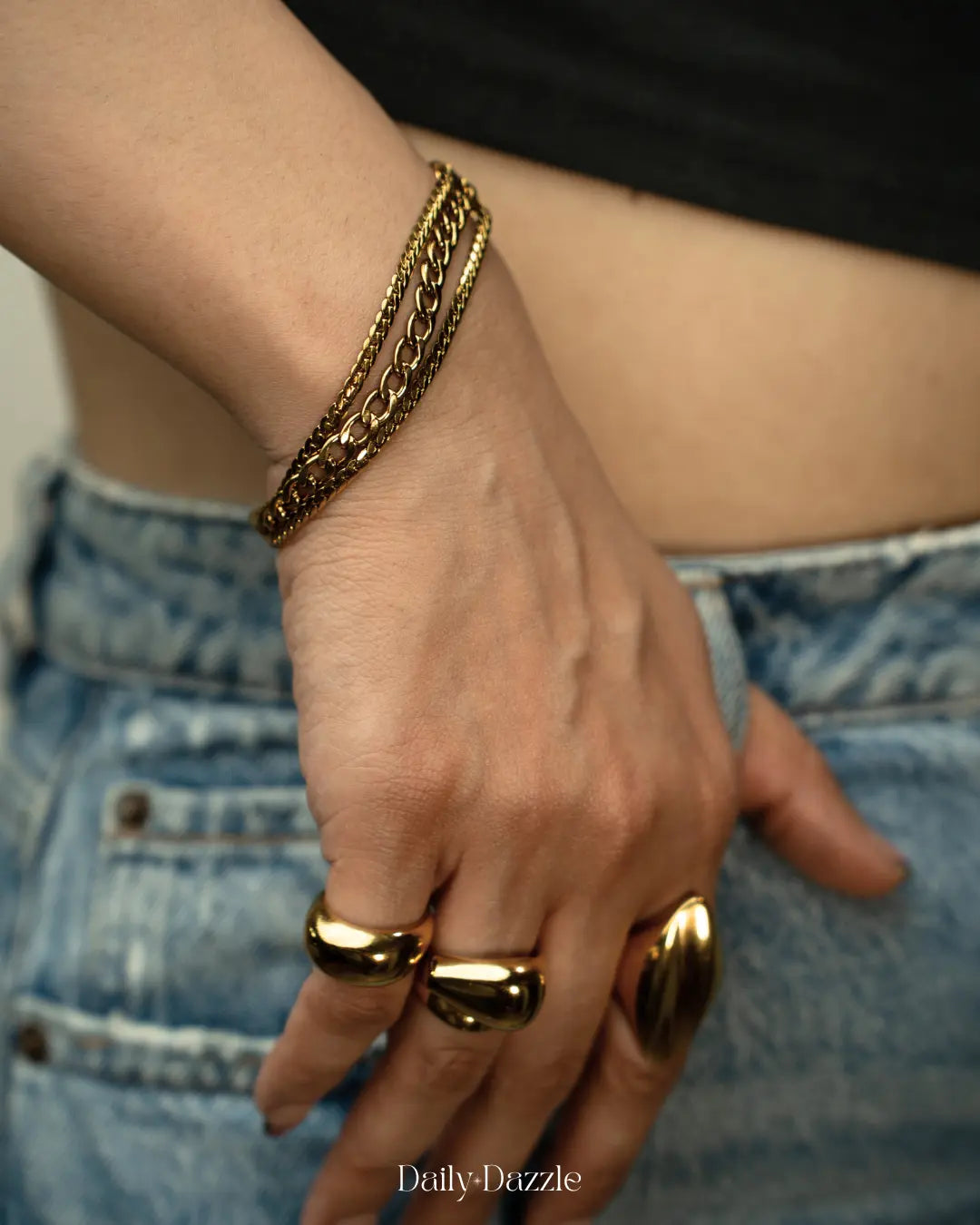 Layered Luxe Bracelet – 18K Gold Plated