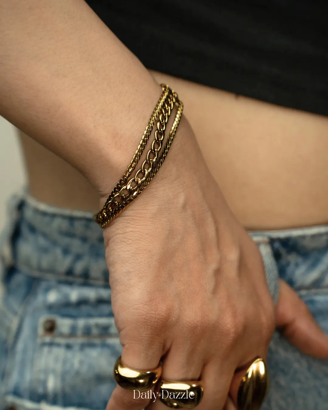 Layered Luxe Bracelet – 18K Gold Plated