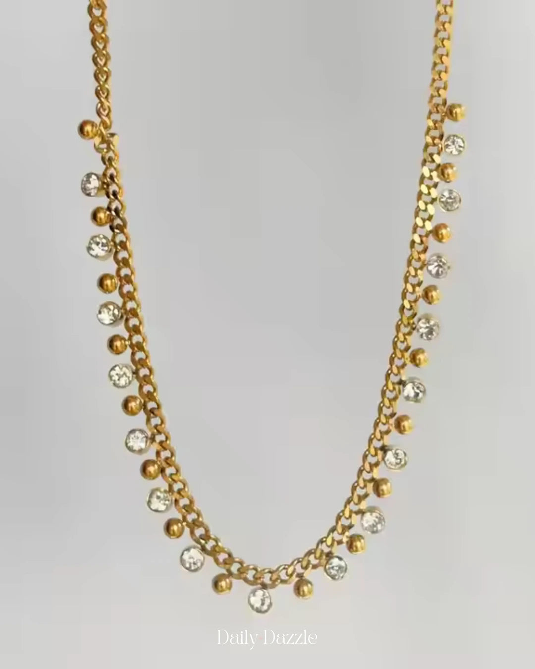 Dazzle Drop Necklace - 18K Gold Plated