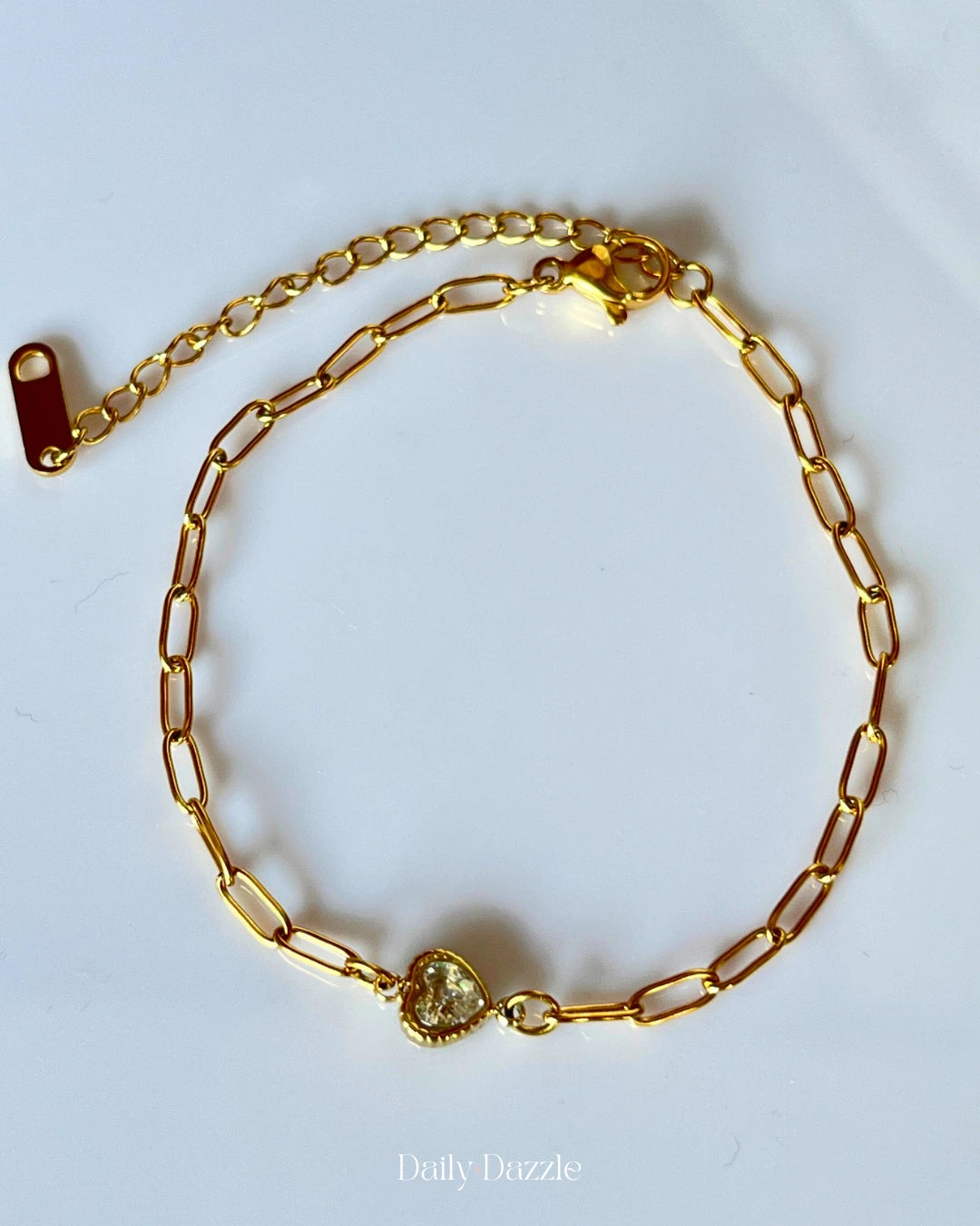 Honey Heart Link Bracelet