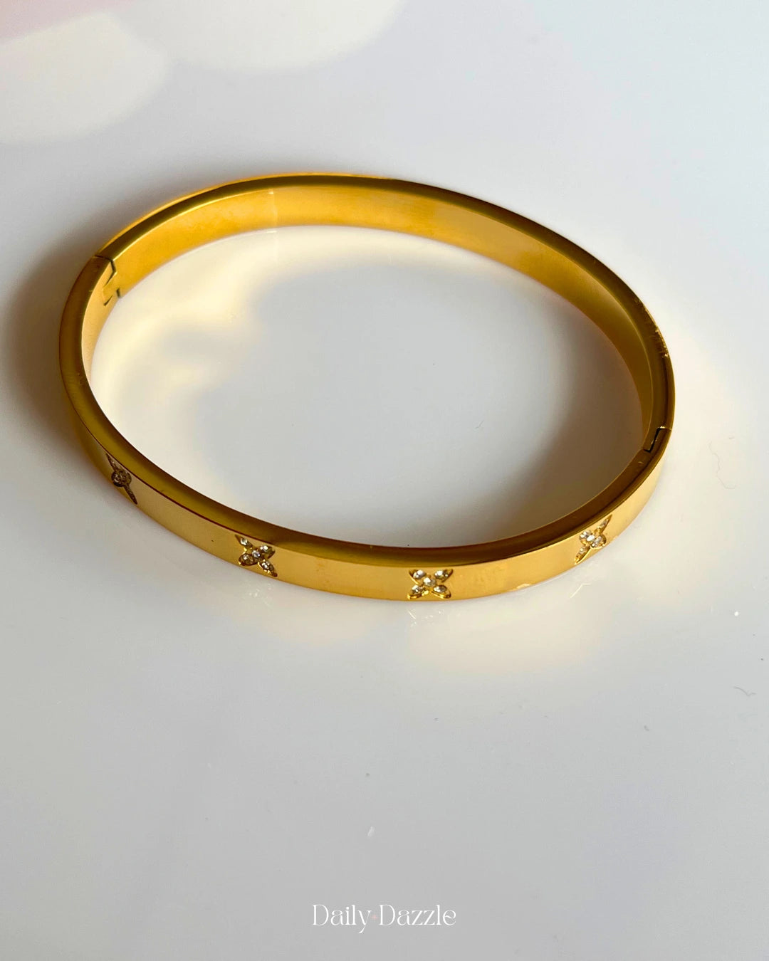 Gold-Plated Star Motif Bangles