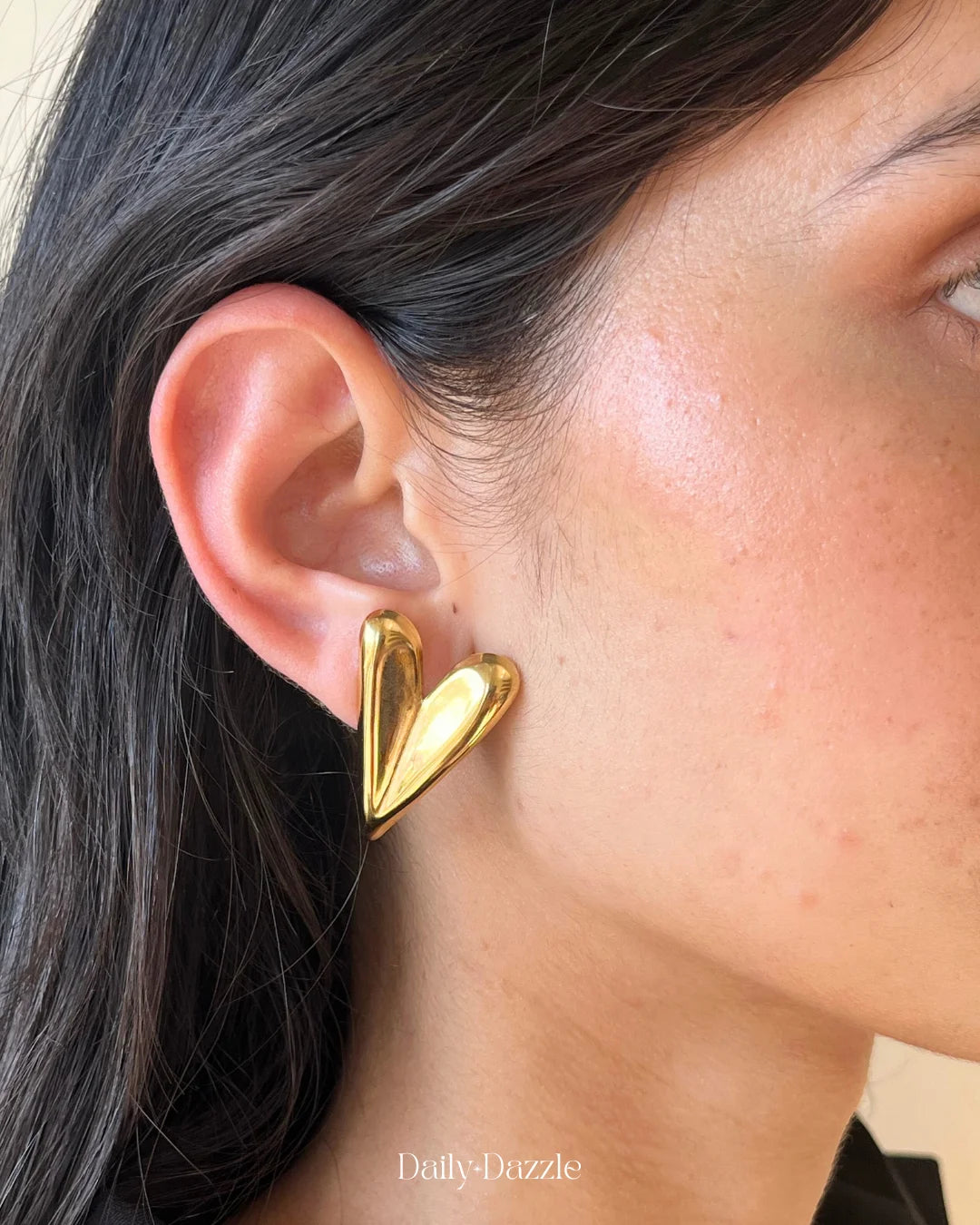 18K Gold-Plated Luxe Heart Earrings