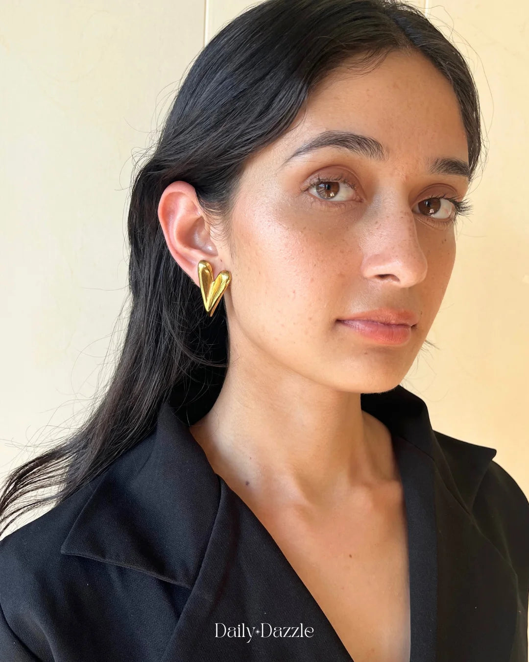 18K Gold-Plated Luxe Heart Earrings