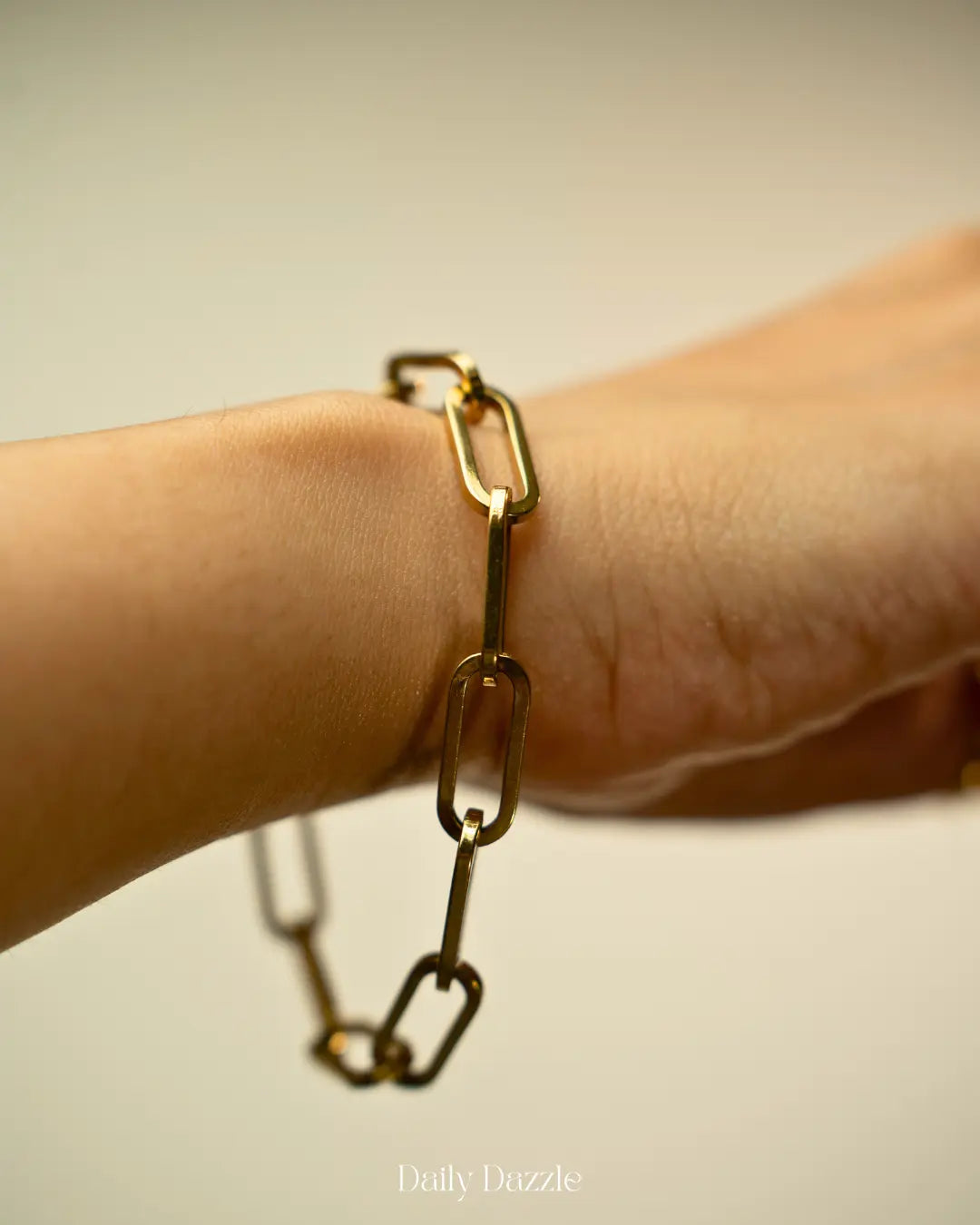 Bold Link Bracelet- 18K gold plated