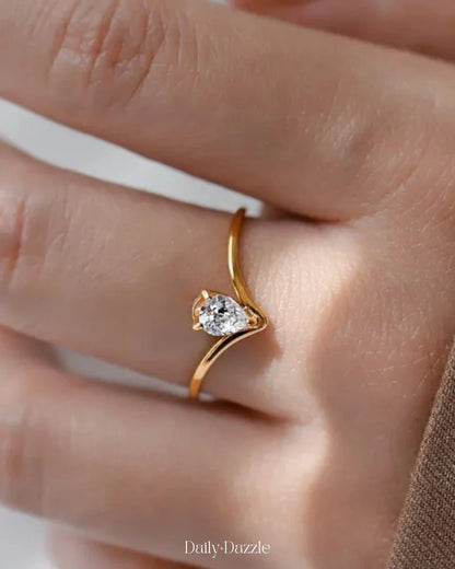 V-Cut Ring - 18K Gold Plated