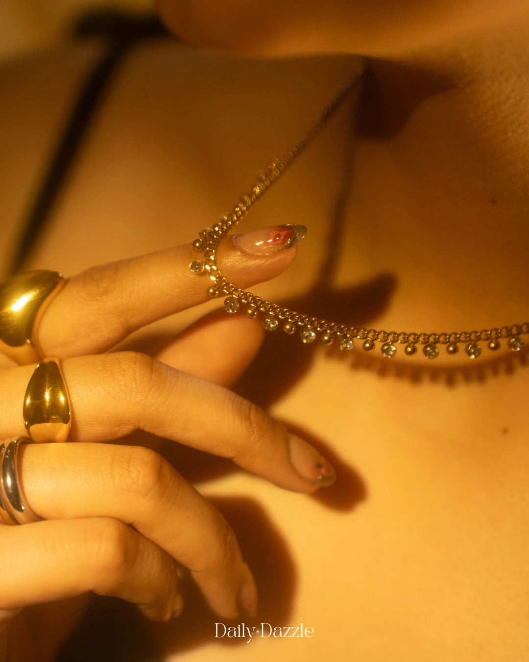 Dazzle Drop Necklace - 18K Gold Plated