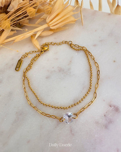 Golden Layers Bracelet
