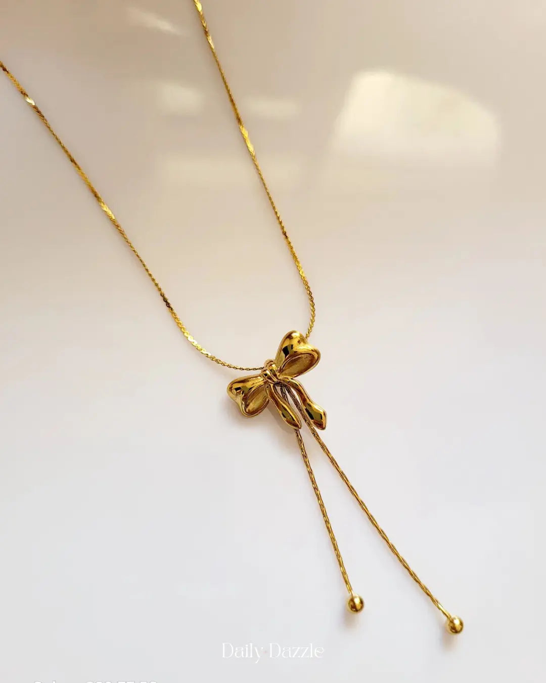 Golden Bow Necklace
