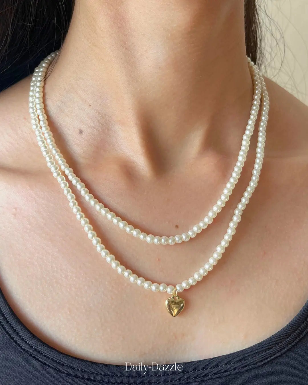 Heart Pearl Necklace