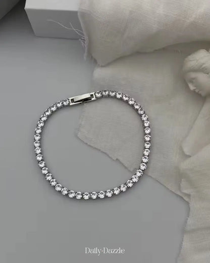 Crystal Glow Tennis Bracelet