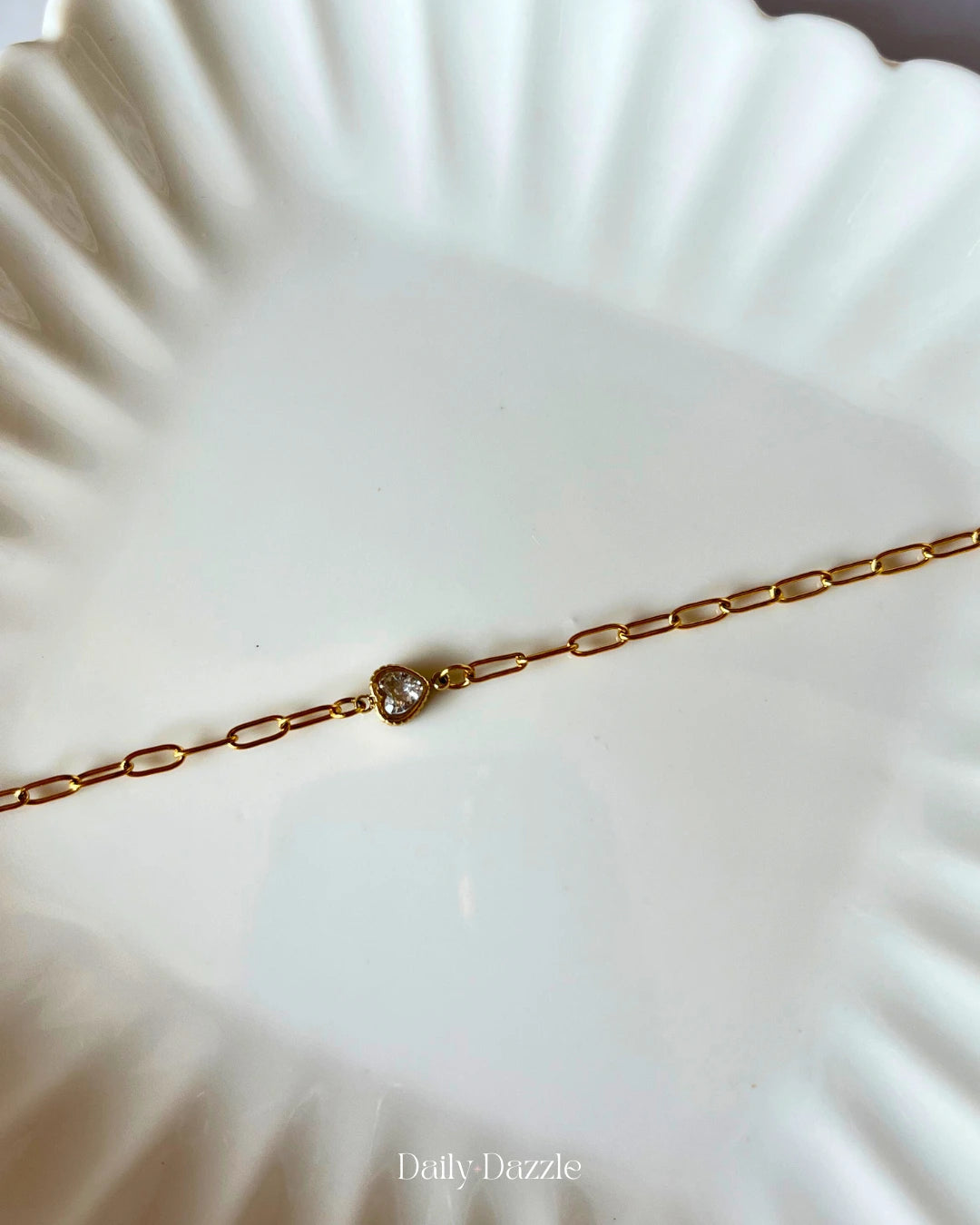 Honey Heart Link Bracelet