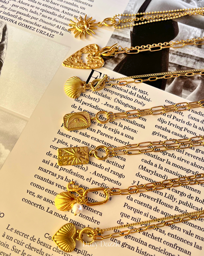 Seashell Link Charm Necklace