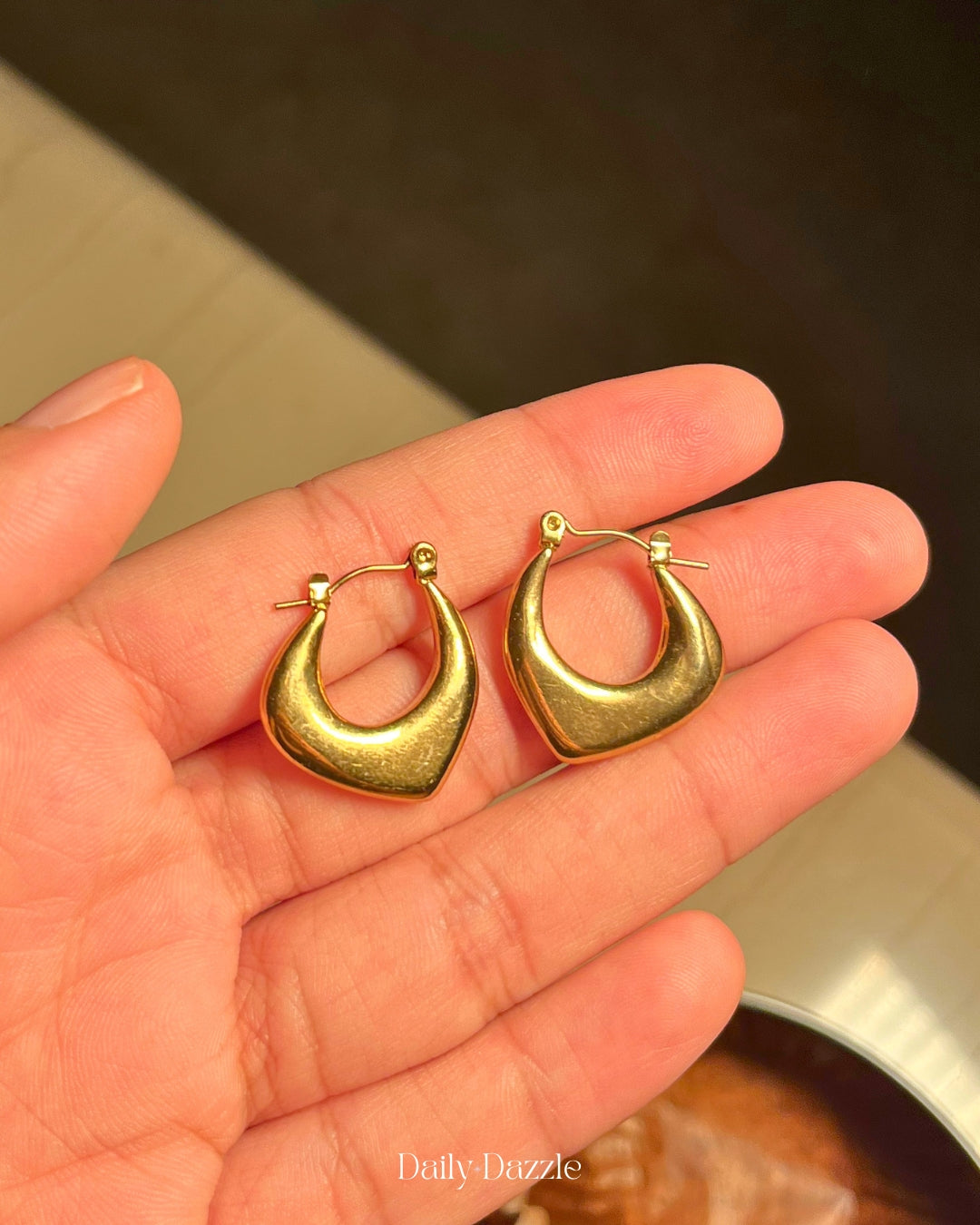 Chunky Teardrop Hoops