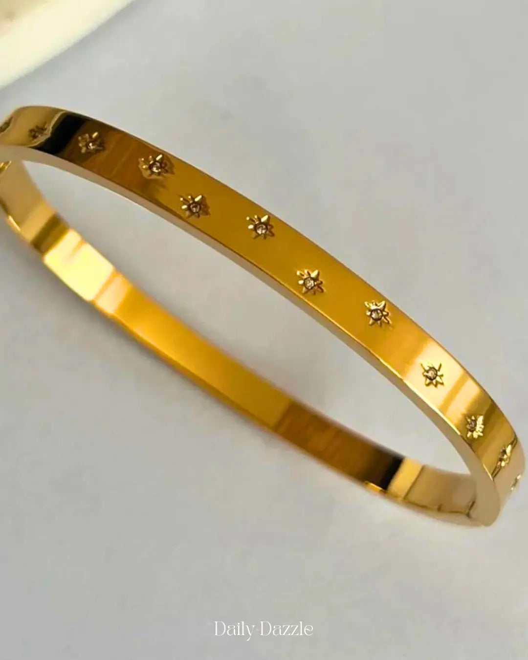 Celestial Charm – 18K Gold-Plated Bangle