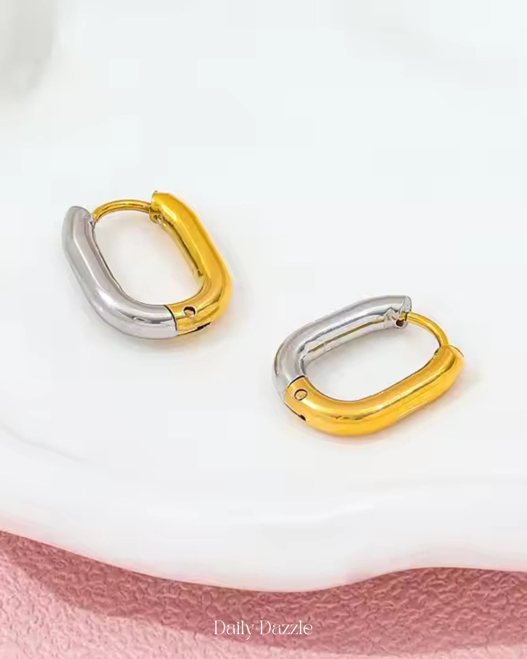 Two-Tone Statement Hoops