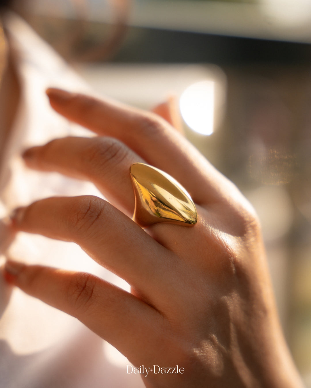 Sculpted Bold Statement Ring