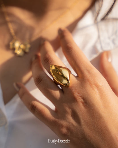 Sculpted Bold Statement Ring