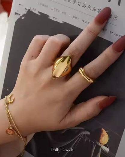 Sculpted Bold Statement Ring