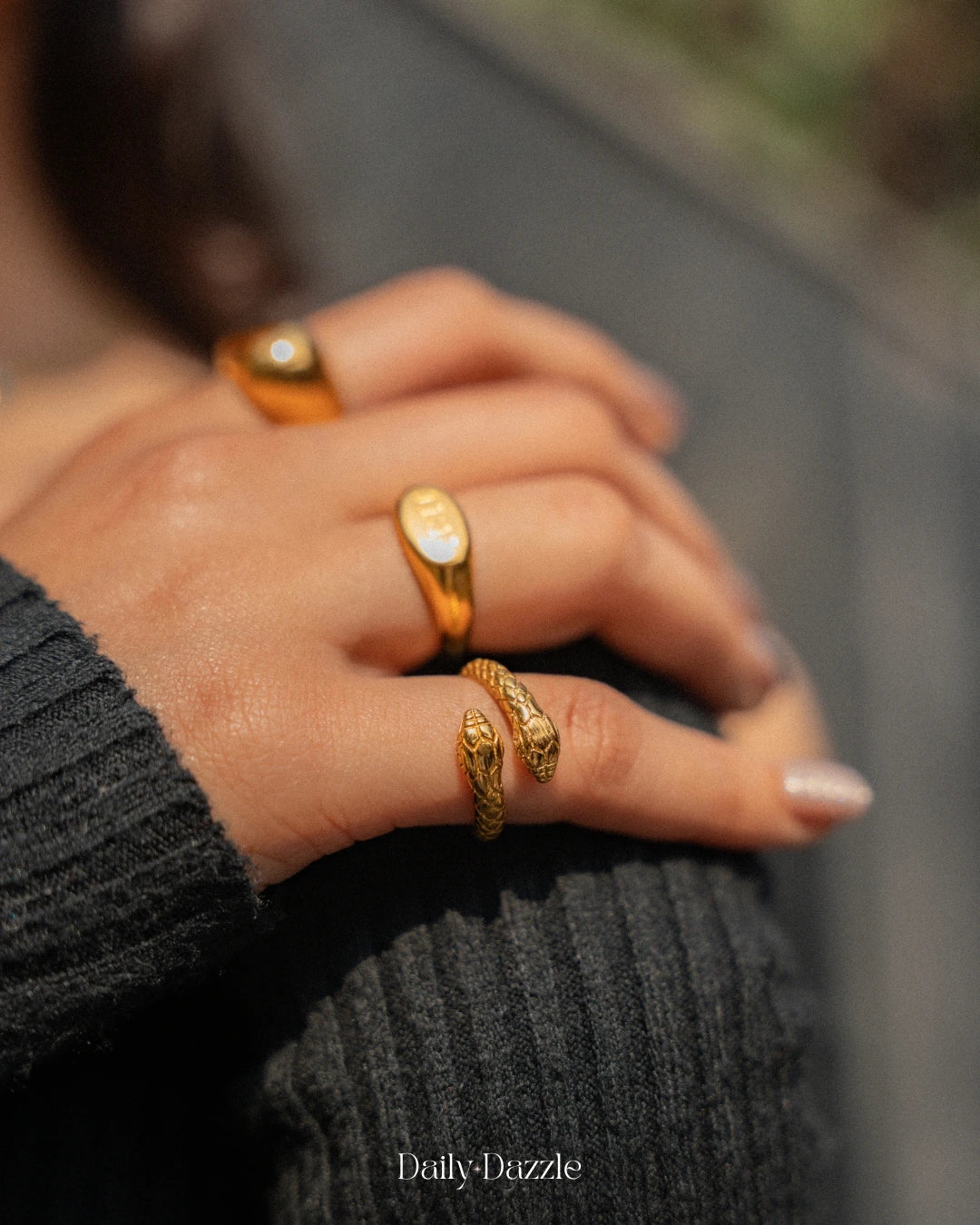 Golden Serpent Ring