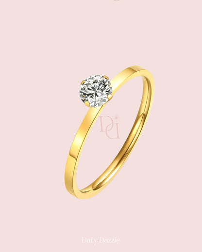 Minimalist Solitaire Ring