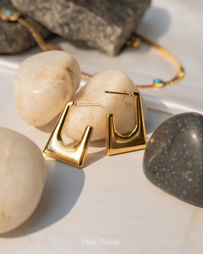 Sculpted Gold Earrings