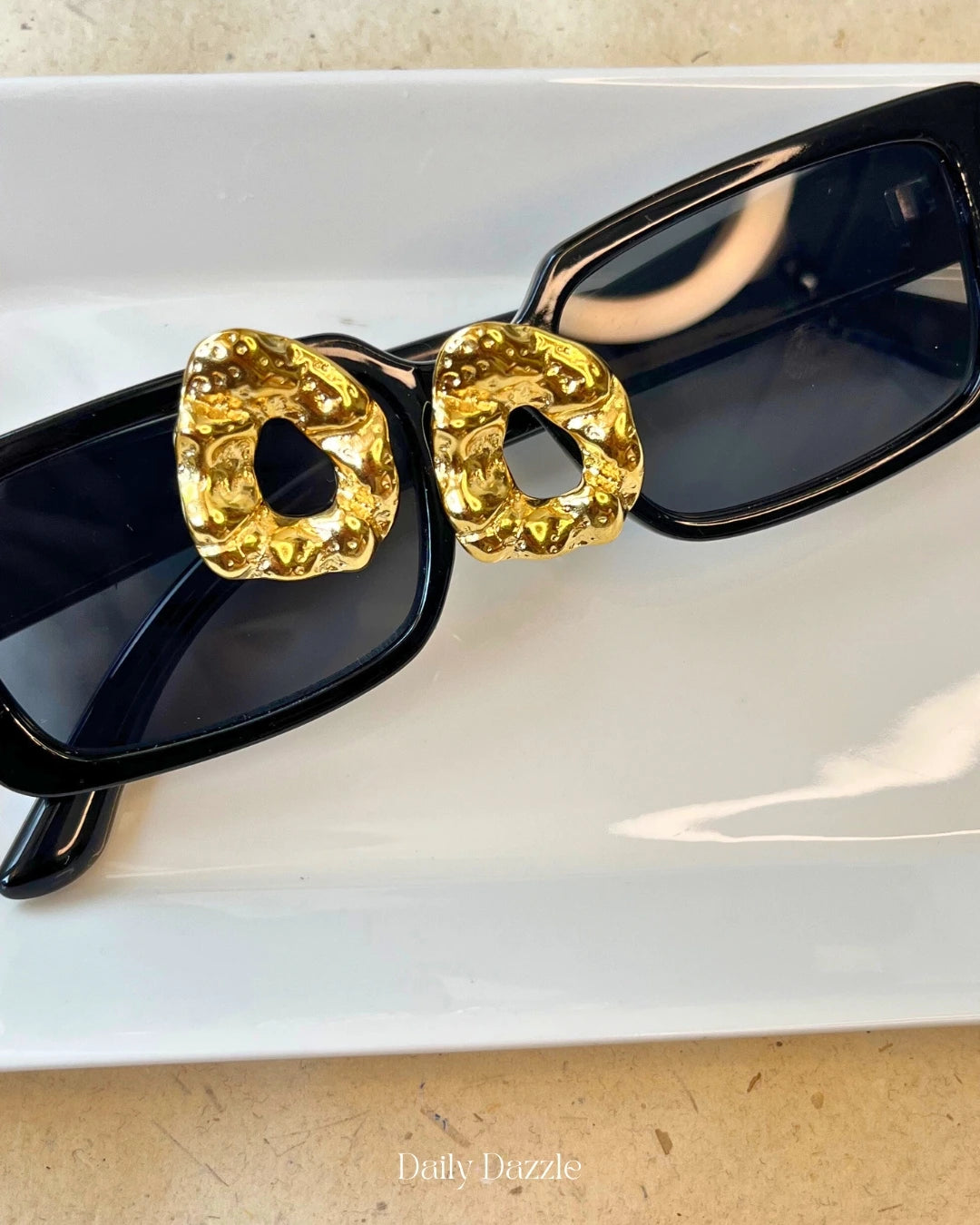 Molten Gold Statement Earrings