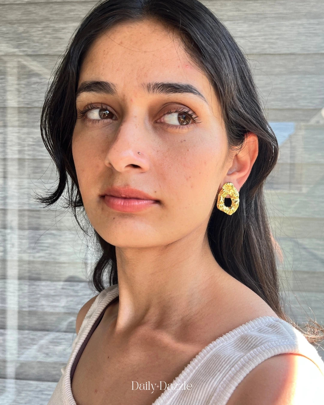 Molten Gold Statement Earrings