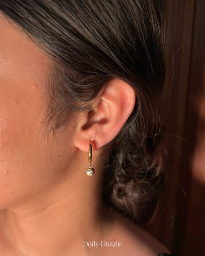 Drop Hoops – 18K Gold-Plated