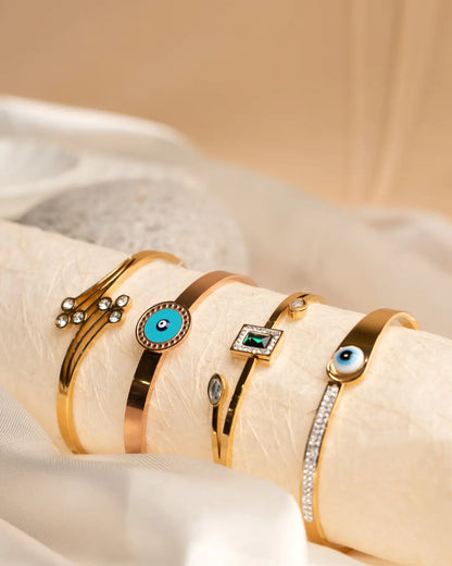 Evil Eye Gold & Diamond Accent Bracelet